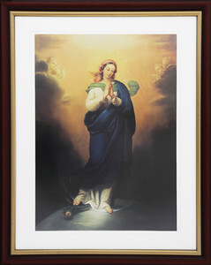 Obraz Niepokalanego Poczęcia N.M.P.; wymiary 56,6 x 70,6 cm