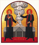 Obraz Męczennicy z Rosicy: bł. J. Kaszyra i bł. A. Leszczewicz, 23 x 20 cm
